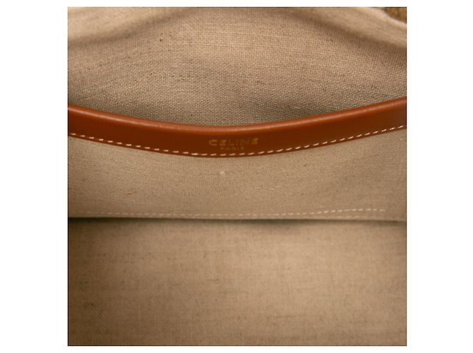 Céline Celine Beige Small Canvas Triomphe Stripe Cabas Thais Satchel - Ansicht 4