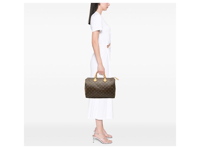Louis Vuitton Brown Monogram Speedy 35 - vista 7