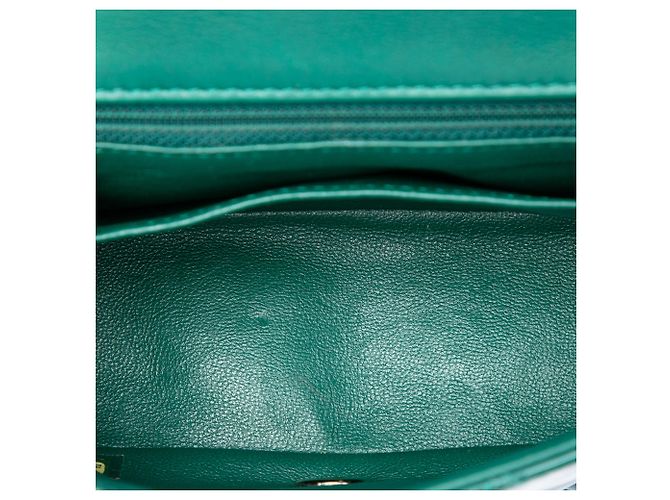 Chanel Green Mini Square Classic Patent Single Flap - vista 4