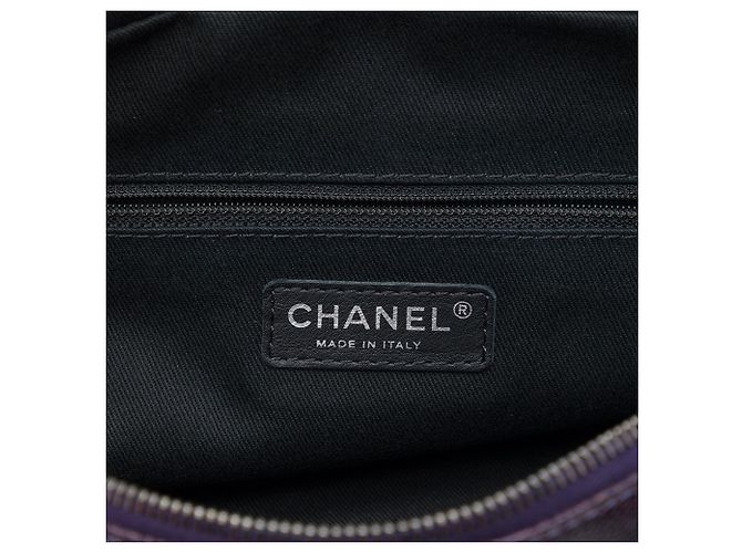 Chanel Purple Jumbo Quilted Iridescent Caviar Easy Flap - vista 5