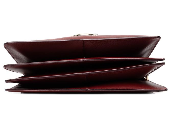 Chloé Faye Crossbody in pelle di vitello e camoscio rosso Medium - vista 3