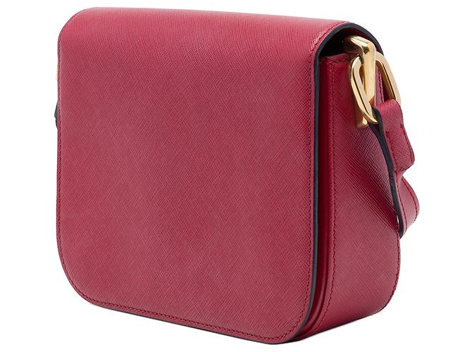 Prada Red Saffiano Lux Embleme Crossbody - vista 2