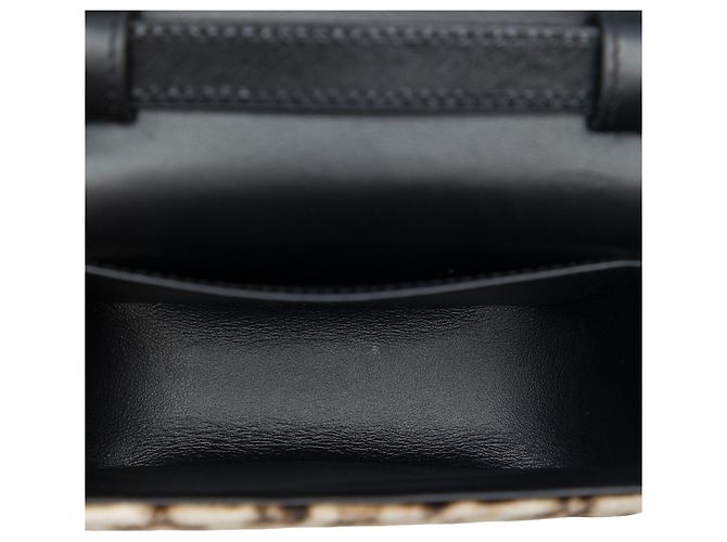 Céline Celine Mini Borsa a Tracolla Triomphe in Velluto con Stampa Leopardata Marrone - vista 4