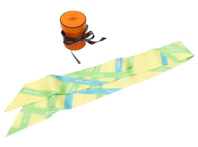 Hermès Yellow Bolduc Seidentuch Twilly - Ansicht 8