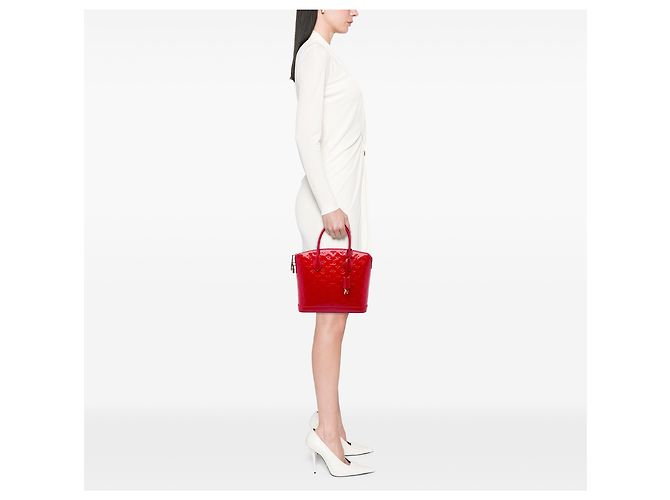Louis Vuitton Red Monogram Vernis Lockit PM - vista 5