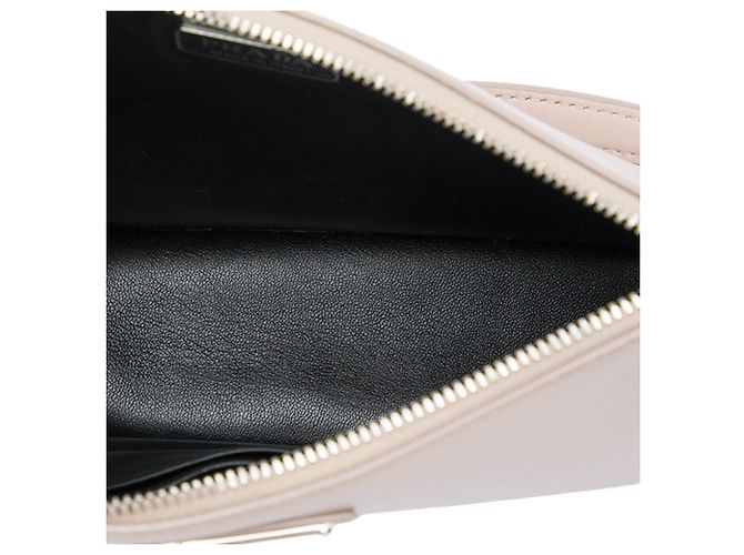 Borsa a tracolla Prada Mini Saffiano Lux Beige - vista 4