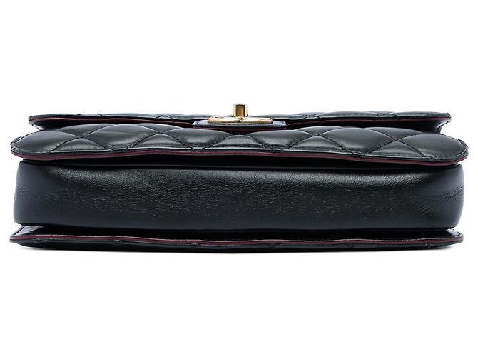 Chanel Black Medium Quilted Aged Calfskin Perfect Edge Flap - vista 3