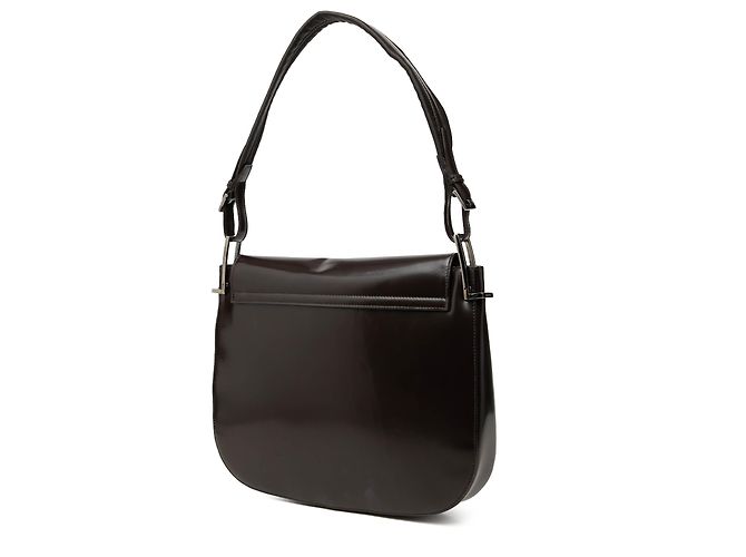 Borsa a tracolla Gucci in vitello marrone - vista 2
