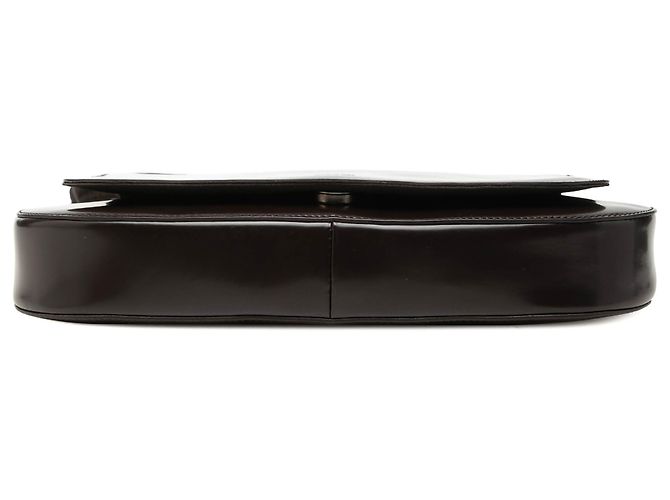 Borsa a tracolla Gucci in vitello marrone - vista 3