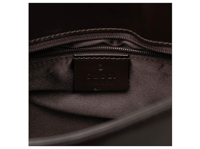 Borsa a tracolla Gucci in vitello marrone - vista 5