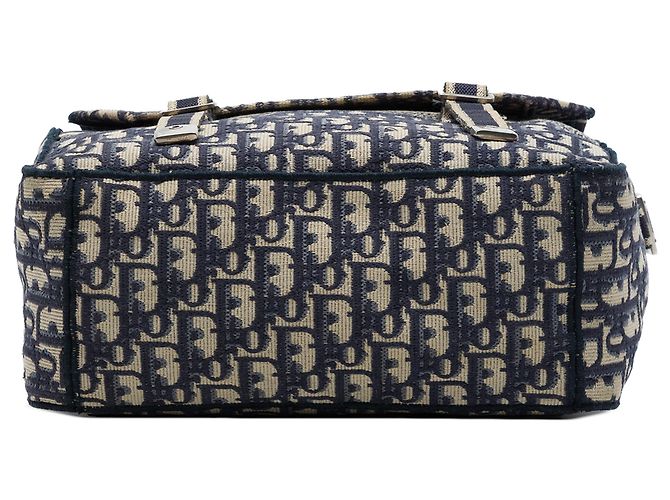 Borsa a tracolla Diorcamp in tela ricamata Oblique Blue Medium Dior - vista 3