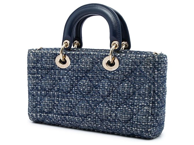 Dior Blue Medium Tweed Cannage Lady D Joy - Ansicht 2