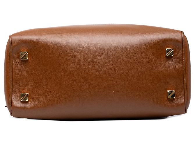 Borsa Boston Velazquez Twist in pelle marrone LOEWE - vista 3