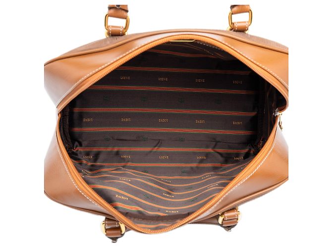 Borsa Boston Velazquez Twist in pelle marrone LOEWE - vista 4