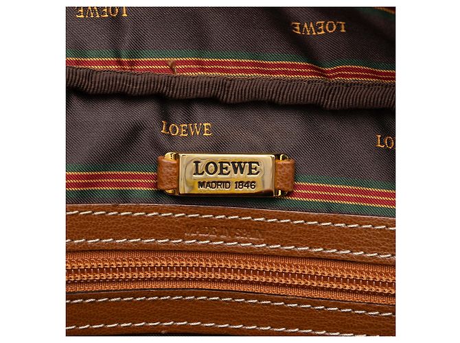 Borsa Boston Velazquez Twist in pelle marrone LOEWE - vista 5