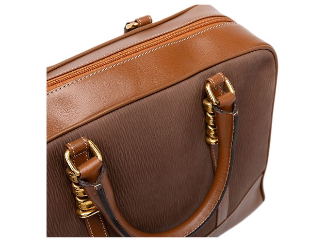 Borsa Boston Velazquez Twist in pelle marrone LOEWE - vista 7