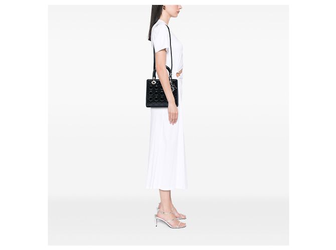 Dior Black Small Patent Cannage Lady Dior - vista 5