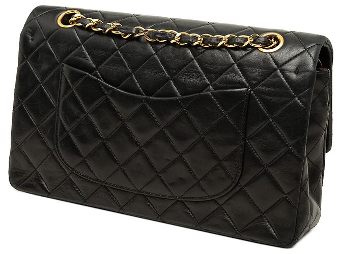 Chanel Black Medium Classic Lambskin Double Flap - Ansicht 2