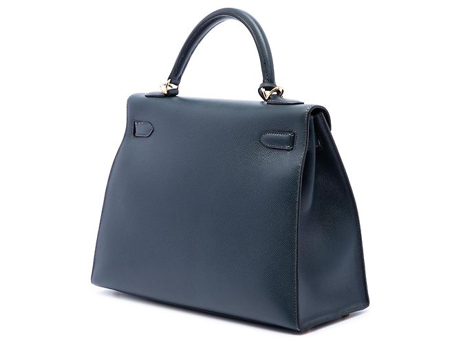 Hermès Blue Courchevel Kelly II Sellier 32 - vista 2