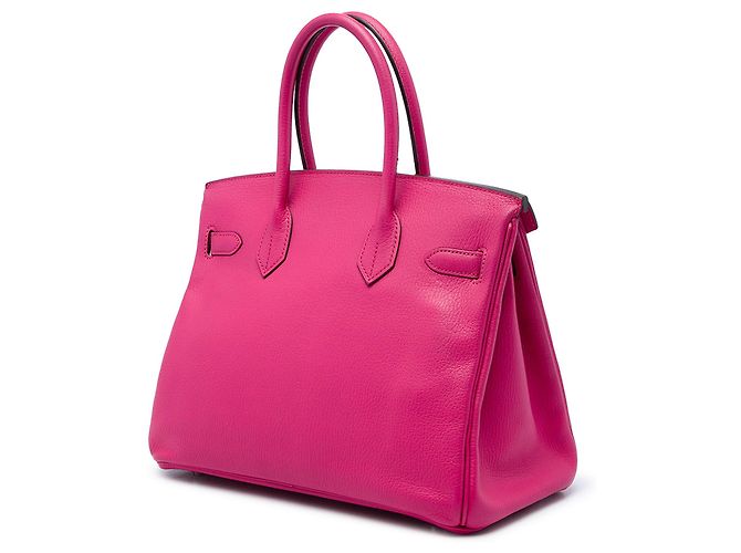 Hermès Birkin Retourne 30 in Chevre de Coromandel Rosa - vista 2