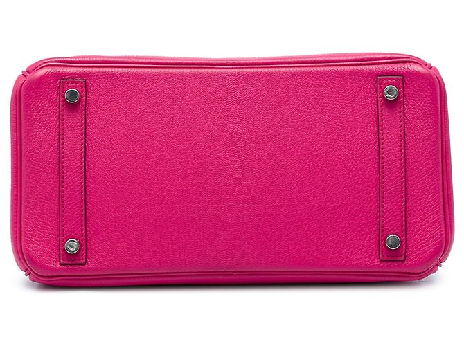 Hermès Birkin Retourne 30 in Chevre de Coromandel Rosa - vista 3