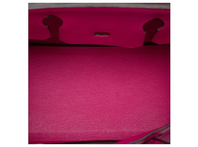 Hermès Birkin Retourne 30 in Chevre de Coromandel Rosa - vista 4