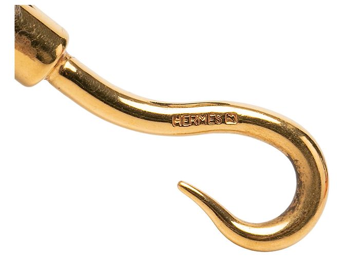 Bracciale Double Tour Jumbo Hook Hermès Black Placcato Oro e Swift - vista 4