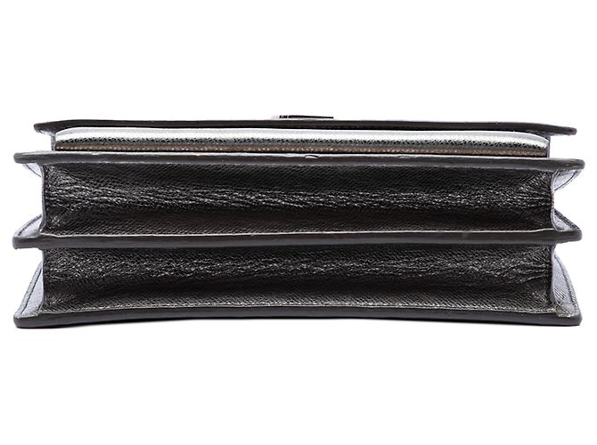 Autre Marque Saint Laurent Silver Medium Metallic Calfskin Monogram Sunset Crossbody - vista 3