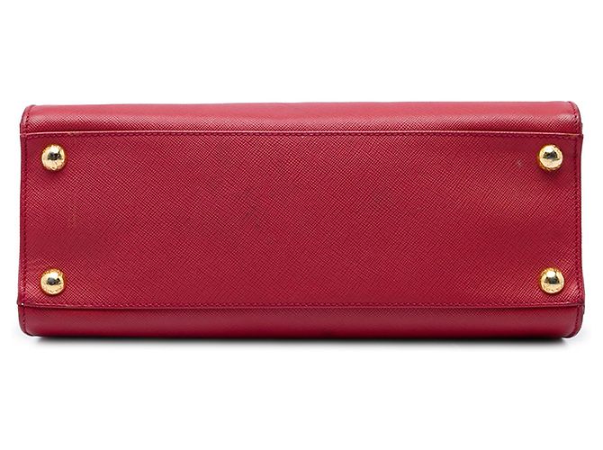 Borsa Prada Red Saffiano Cuir Top Handle - vista 3