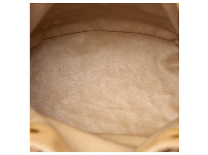 Borsa a secchiello Chanel Brown CC Caviar con coulisse - vista 4