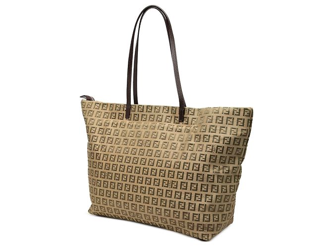 Fendi Beige Zucchino Canvas Tote - Ansicht 2