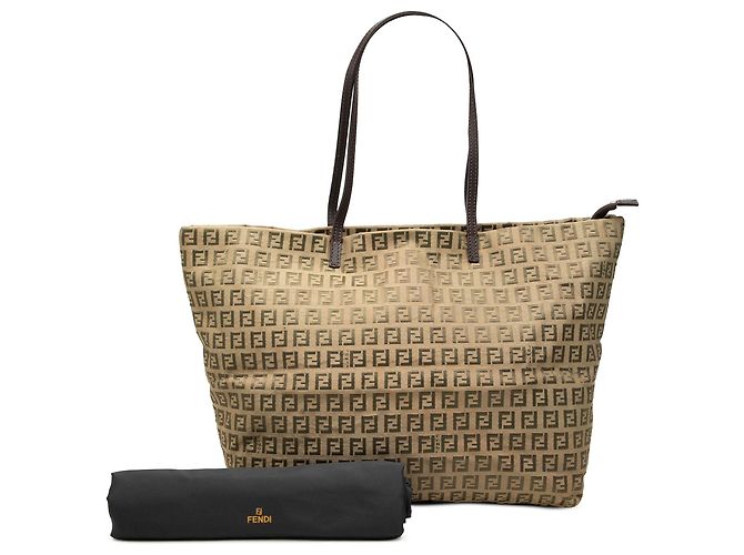 Fendi Beige Zucchino Canvas Tote - Ansicht 7