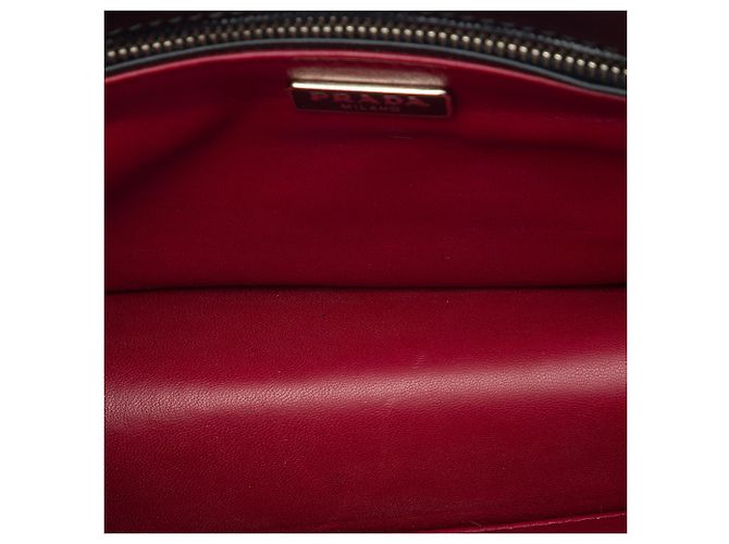 Borsa Tote Prada Black Saffiano Lux con doppia zip e borchie - vista 4