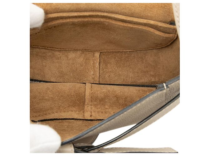 LOEWE Mini Borsa a Tracolla Gate in Pelle Marrone - vista 4