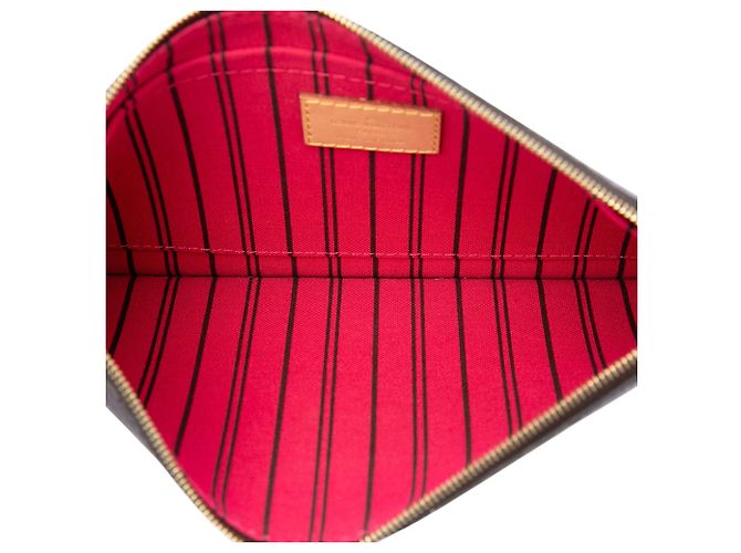 Louis Vuitton Brown Monogram Neverfull Pochette - vista 4
