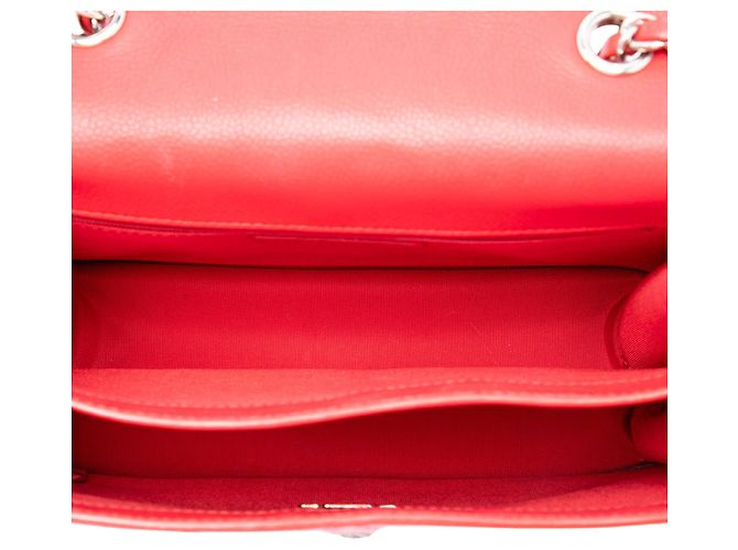 Chanel Red Large Quilted Caviar CC Box Flap - Ansicht 4