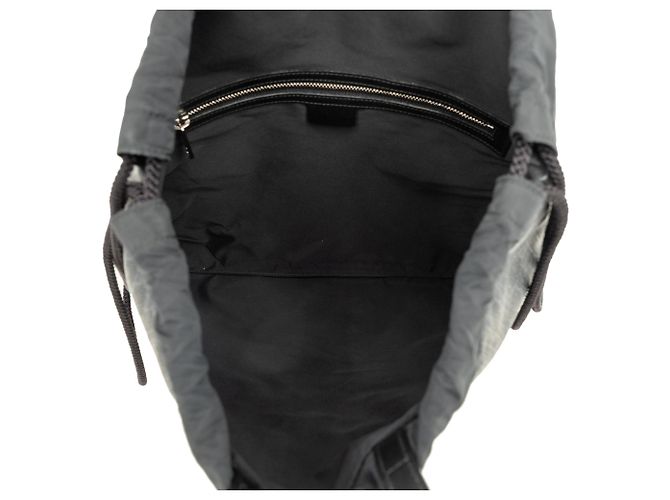 Gucci Black GG Supreme Web Drawstring Backpack - view 4