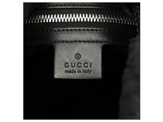 Gucci Black GG Supreme Web Drawstring Backpack - view 5