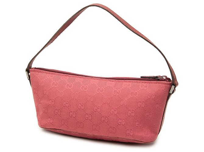 Gucci Pink GG Canvas Boat - vista 2