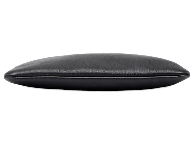 Bamboo Clutch Gucci in pelle di vitello nera con bambù - vista 3