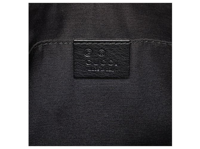 Bamboo Clutch Gucci in pelle di vitello nera con bambù - vista 5