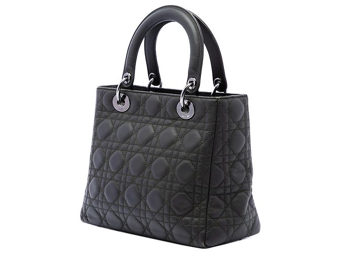 Dior Brown Medium Lambskin Cannage Lady Dior - Ansicht 2