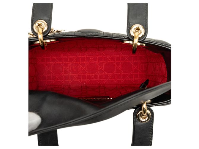Dior Black Small Lambskin Cannage My ABCDior Lady Dior - vista 4