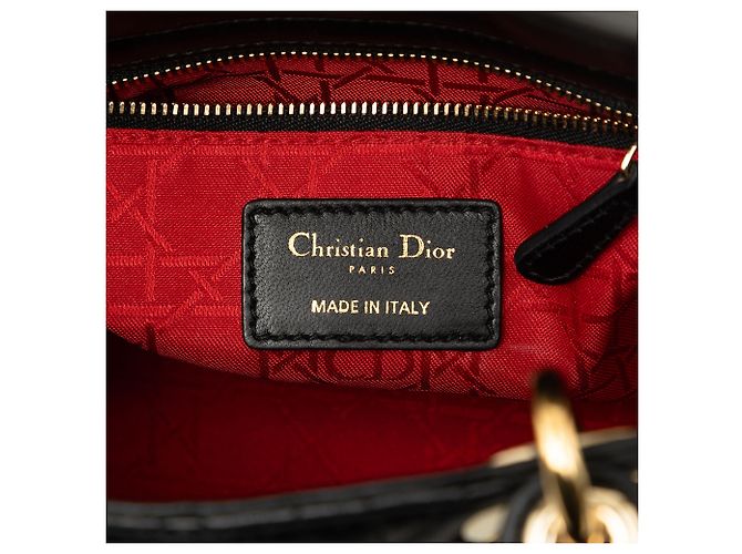 Dior Black Small Lambskin Cannage My ABCDior Lady Dior - vista 5