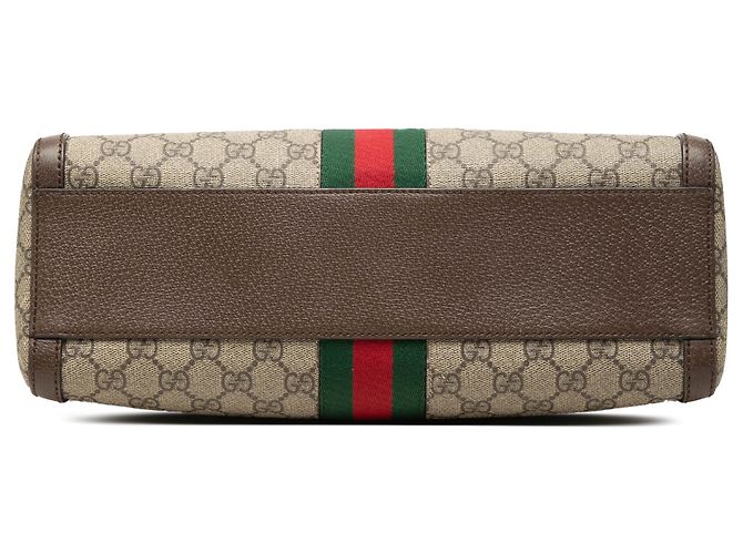 Borsa Gucci Beige Medium GG Supreme Ophidia Top Handle - vista 3