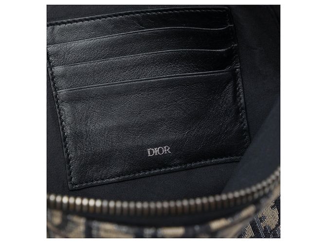 Clutch Dior in tela Blue Oblique - vista 5