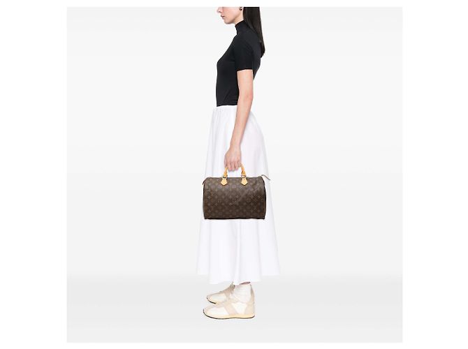 Louis Vuitton Brown Monogram Speedy 35 - vista 6