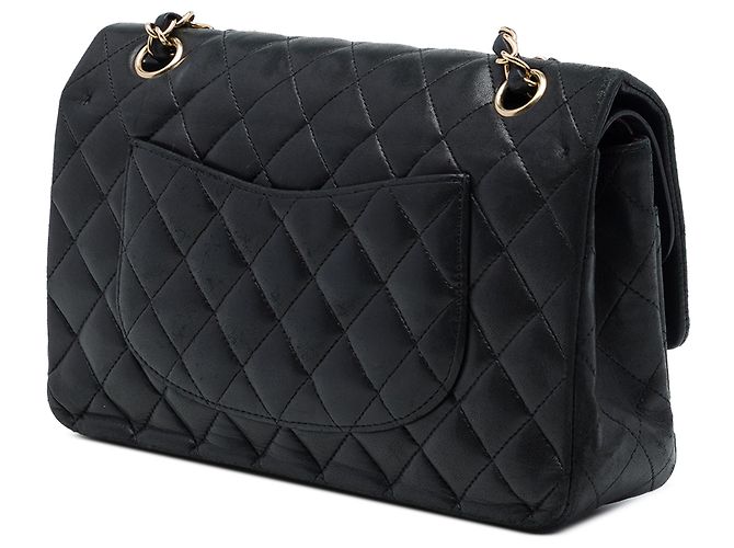 Chanel Black Medium Classic Lambskin Double Flap - vista 2