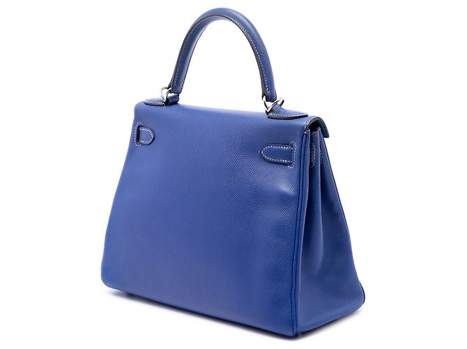 Hermès Blue Epsom Candy Verso Kelly II Retourne 28 - vista 2