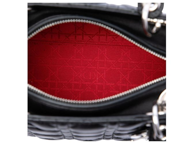 Dior Black Medium Lambskin Cannage Lady Dior - Ansicht 4